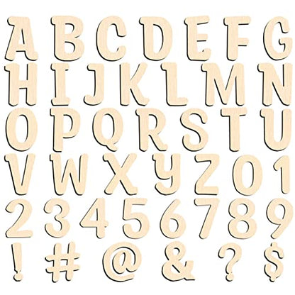 168 Pcs Wooden Letters 1 Inch for Crafts with Storage Box Unfinished Wooden Alphabet Letters Numbers and Symbol Focal20 Small Wood Letters for DIY