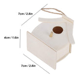 Mokernali 4 Mini Wooden Birdhouses, Hanging Birds Nest Ornaments, 7x4x7cm Outdoor Birdhouse, Charming Decoration for Outdoor Garden, Balcony and Mokernali