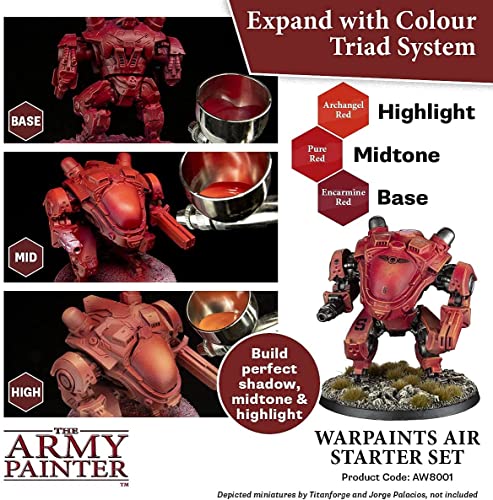 The Army Painter Starter Airbrush Paint Set and Airbrush Thinner - Acrylic Air Brush Painting Set, Airbrush Paint Thinner - Warpaints Air Brush The Army Painter