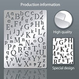 BENECREAT Letters Stencils, Irregular A to Z Alphabet Metal Stencil Uppercase Lower Letters Template for Painting, Wood Burning, Engraving, BENECREAT