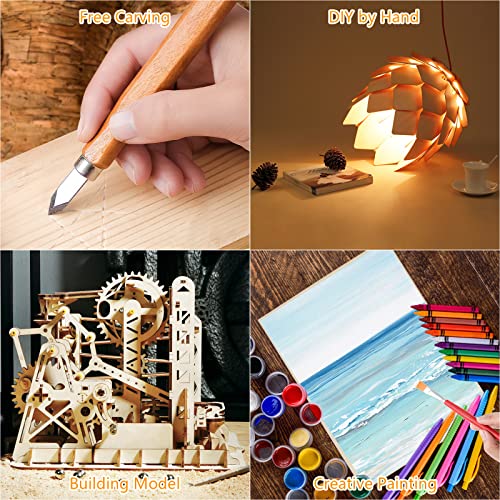 DAJAVE 25 Pack 8x12 Inch Basswood Sheets, 1/16 Inch Thin Craft Plywood Sheets, Unfinished Wood Sheets for Crafts, DIY Wood Arts, Model Making, Wood DAJAVE