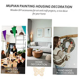 MAGICLULU 50 Sets Chrysanthemum on Blank Wood Chip Craft for Kids Unfinished Wooden Embellishments Unfinished Wooden Cutouts Unfinished Wood Crafts MAGICLULU