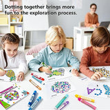 Shuttle Art Dot Markers, 36 Colors Washable with 135 Activity Sheets, 5 Activity Books, Fun Art Supplies for Kids Toddlers and Preschoolers, Non Shuttle Art