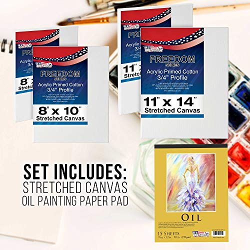 U.S. Art Supply 70-Piece Artist Oil Painting Set with Aluminum Field Easel, Wood Table Easel, 24 Oil Paint Colors, 37 Brushes, 2 Stretched Canvases, - WoodArtSupply