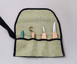 BeaverCraft TR4 Rolling Small Tool up Organizer Bag 4 Pockets Wrench roll up Pouch Gear roll up Tool Pouch for Knives and chisels Storage with 4 BeaverCraft