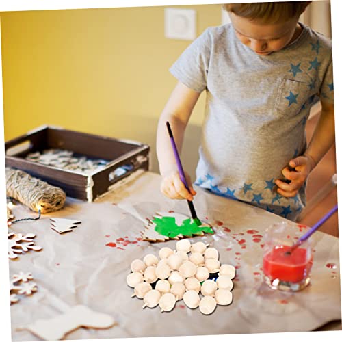 NOLITOY 90 Pcs Wooden DIY Mini Wooden Peg Dolls Figure Wood Fruit Decor Wooden Apples Unfinished Wooden Craftsc Kids Unfinished Fruit Toys for Kids NOLITOY