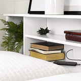 South Shore Vito Bookcase Headboard, Queen, Pure White South Shore