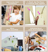 Puzzled 3D Puzzle Nieuport 17 Airplane - Wood Craft Construction Model Kit Aircraft, Fun Educational DIY Wooden Toy Assemble Model Unfinished Craft Puzzled