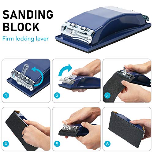 LotFancy Sandpaper 60 to 5000 Grit, 108PCS 9 x 3.6” Dry Wet Sand Paper with Sanding Block, Silicon Carbide Sanding Sheet Assortment, for Automotive LotFancy