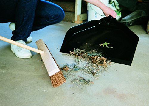 Emsco Group 7583-1AZ Enormous Yard & Garage Dust Pan – 24-Inch Mouth – Lightweight, Durable – Clip-On Features, Black Emsco Group