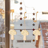 VILLCASE Wooden Mushroom for Crafts, 10PCS Unfinished Wood Mushrooms Set Natural Craft Mushrooms Mini Mushroom Figures for Arts & Crafts, DIY VILLCASE