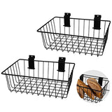 Eaasty 2 Pcs Slatwall Basket Ventilated Metal Slatwall Baskets Mounted Slatwall Baskets Hanging Slatwall Accessories for Storage Display on Garage Eaasty