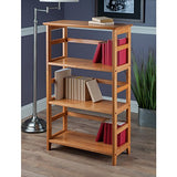 Winsome Wood Four-Tier Bookshelf in Honey Finish Winsome