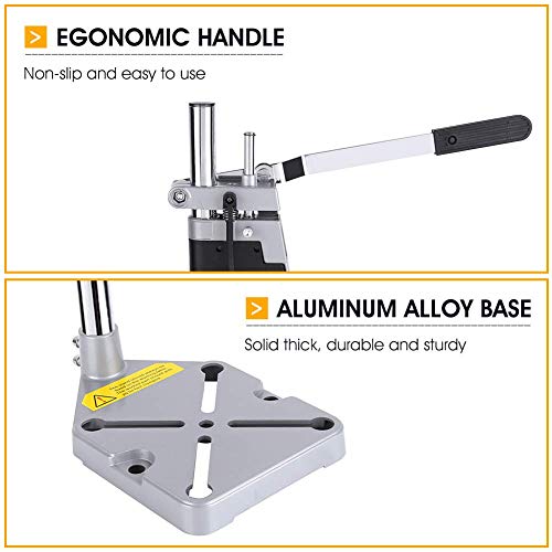 Drill Stand for Hand Drill Universal, Universal Adjustable Drill Press Clamp, Heavy Duty Drill Press Holder Workbench Repair Tool Bench Clamp, - WoodArtSupply