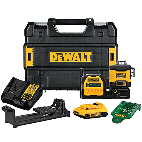 DEWALT 20V/12V MAX Laser Level Kit, 3 x 360, Green (DCLE34030G) - WoodArtSupply