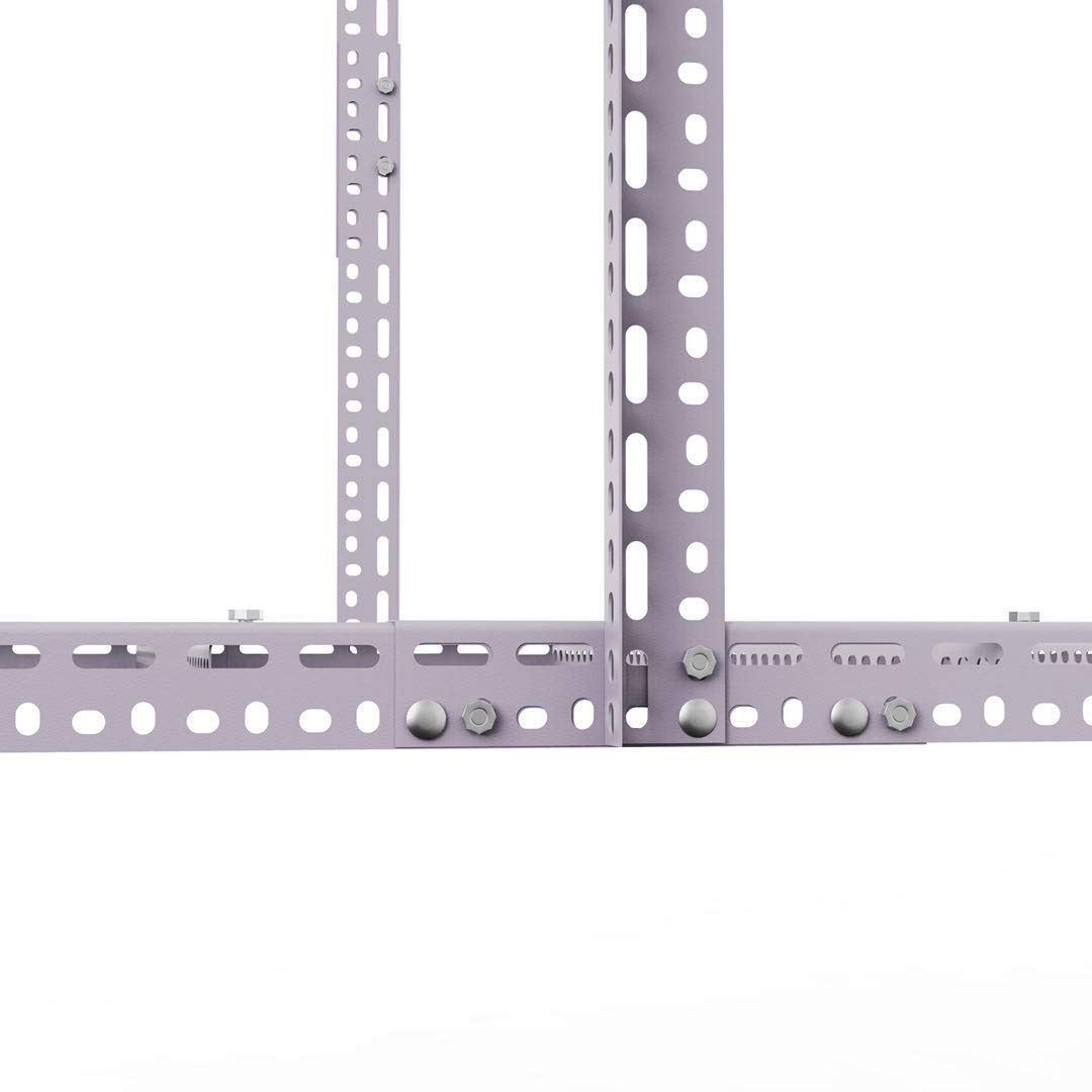 4×8 Adjustable Ceiling Rack for Garage Storage Mount Storage Heavy Duty (54"-96") Length x 48" Width x (20''-36") Highly, White - WoodArtSupply