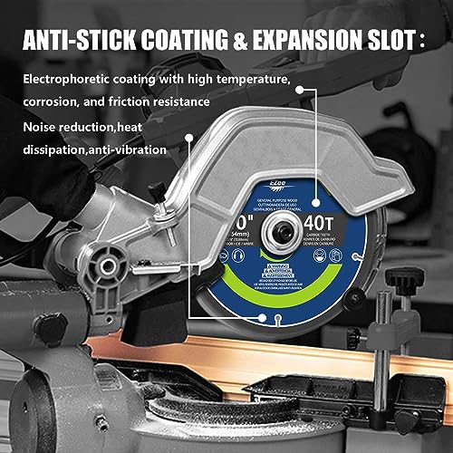 Ezee 10 inch Table Saw Blades 40 Teeth, General Purpose Circular Saw Blade with 5/8-inch Arbor, 0.09" Thin Kerf, Carbide-Tipped Professional - WoodArtSupply