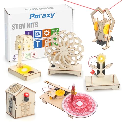 6 in 1 STEM Projects for Kids Ages 8-12, STEM Kits, 3D Wooden Puzzles, STEM Toys Building Kits, Educational Science Model Kits, Birthday Gifts for - WoodArtSupply