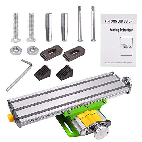 Compound Slide Table, MYSWEETY Worktable Milling Working Cross Table Milling Machine Compound Drilling Slide Table For Bench Drill Adjustme X-Y MYSWEETY