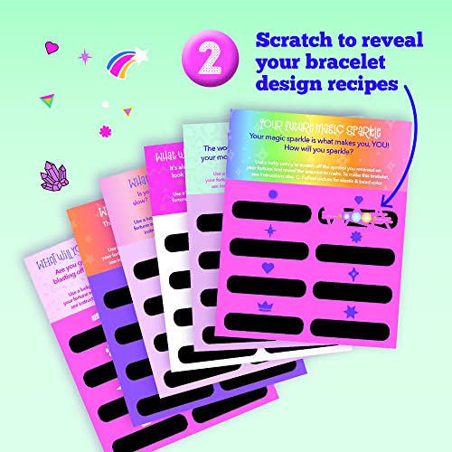 Craft-tastic — DIY Fortune Bracelets — Craft Kit — Create The Fortune Teller, Use Matching Scratch-Off Cards, and Discover which Bracelets to Make — Craft-tastic