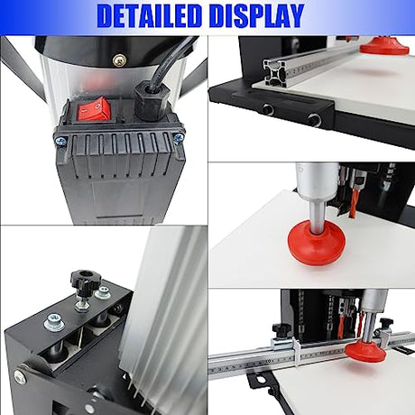 PreAsion Hinge Drilling and Boring Machine, Portable Woodworking Hand-Held Hinge Drilling Machine, Hinge Drilling Machine for Woodworking 110V 1100W PreAsion