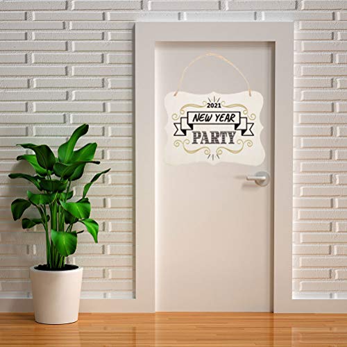 JANOU 3pcs Unfinished Wood Sign Blank Hanging Wooden Plaque DIY Craft Project Wood Sign with Rope Door Wall Art Decorative, Style 1, 9x6.5'' JANOU