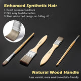 Acrylic Paint Brush Set, Golden Maple 25 PCS Paint Brushes for Acrylic Painting Oil Watercolor & Canvas,Enhanced Synthetic Brush Set with Cloth Roll golden maple