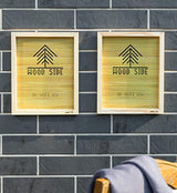 Wooden Picture Frames 8.5x11 - Set of 2-100% Eco Unfinished Wood - Thick Borders - Natural Wood Color for Wall mounting and Tabletop Display WOOD SIDE ORBIS