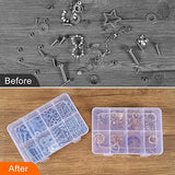 QUEFE 4 Pack 8 Grids Bead Organizers and Storage, Plastic Organizer Box with Removable Dividers Tackle Box Organizer for Candies Snacks Electronics QUEFE