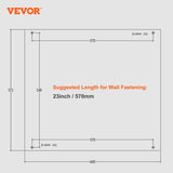 VEVOR Metal Wall Mounted 26” Adjustable Shelf Magnetic Door File Locker for Garage Office Home, Small Cabinet 240 LBS, Black VEVOR