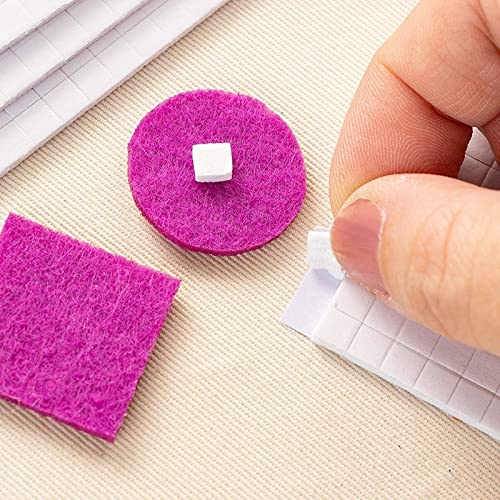 Juvale 12 Pack Small White Adhesive Foam Squares 3D Effect for DIY Crafts, Decoration, Greeting Cards, Scrapbooking, Dual-Adhesive Mounts, Backing Juvale