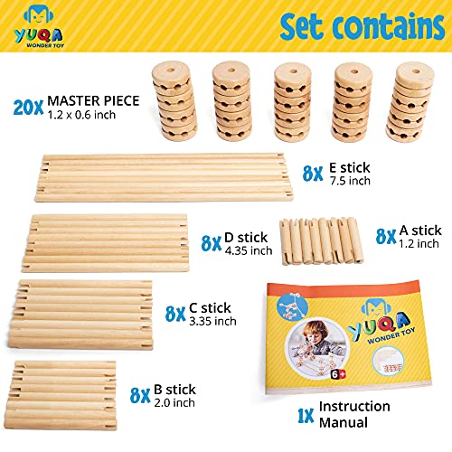 Building Blocks for Kids Ages 4-8 for Preschool Kids-60 Toys Blocks Set 6-12 Years Old to Create Various Shapes-Stimulating Different Toy for