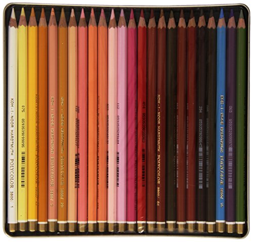 KOH-I-NOOR Polycolor Portrait Artist's Coloured Pencils (Set of 24) Koh-I-Noor