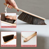 Counter Duster with Wood Handle, Hand Broom,Wood Block Hand Brush,Horse Hair Brush Broom Dust Brush Bench Woodworking Brush-Brushes Used for Counter, HOLIBIC