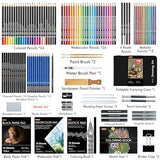 Shuttle Art 116 PCS Drawing Kit, Complete Drawing Supplies with Sketch Pencils, Colored Pencils, Graphite, Charcoal Sticks, Professional Drawing Shuttle Art