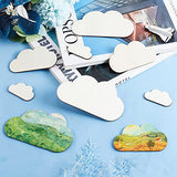 OLYCRAFT 36pcs 3 Sizes Unfinished Wood Slices Cloud Shape Wooden Pieces Unfinished Blank Slices Natural Wood Cutouts for DIY Project Painting Drawing OLYCRAFT