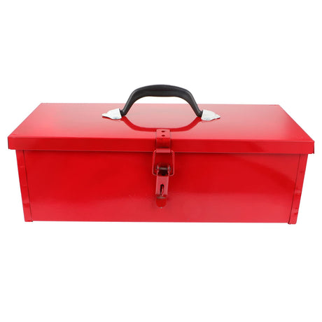 DOITOOL Red Metal Tool Box Iron Sheet Tool Box Metal Toolbox Red Metal Tool Storage Case Red Metal Lockable Tool Box, Multi-function Tool Organizer, DOITOOL