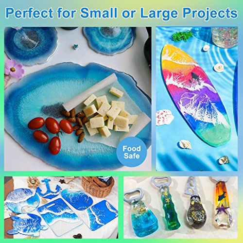 Epoxy Resin, 1 Gallon Super Gloss Epoxy Resin Kit, Self Leveling No Bubble Easy Mix 1:1 Casting & Coating Resin and Hardener Kit for Jewelry Casting,