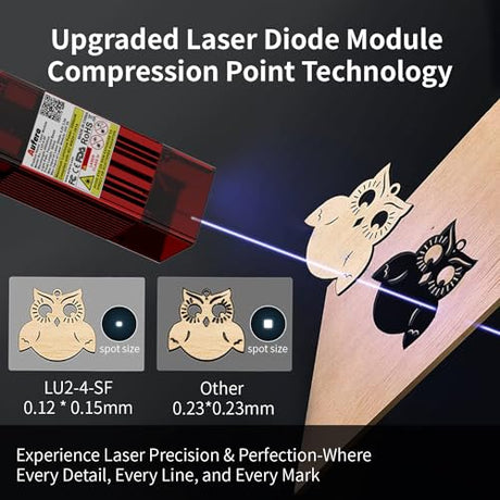 Aufero Laser 1 Laser Engraver, 5W Diode Short Focus Laser Engraver, Laser Engraving Machine for Wood/Leather, 7.1x7.inch Engraving Area, Aufero