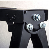 Eastwood Heavy Duty Folding Sawhorse | Holds up to 1500 lbs Capacity | 5 Way Height Adjustable Solid Steel Saw Horse | Portable Work Bench Design Eastwood