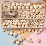 Incraftables Natural Wooden Beads for Crafts 530pcs (8mm, 10mm, 15mm, 20mm & 25mm). Best Wood Beads for Crafts with Holes. Bulk Unfinished DIY Large Incraftables