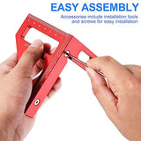 3D Multi-Angle Measuring Ruler, 45/90 Degree Woodworking Square Protractor Aluminum Alloy, Miter Triangle Ruler, Layout Measuring Tool for Engineer Tzgsonp