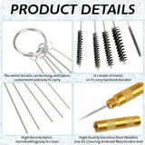BLMHTWO 11 Pieces Airbrush Cleaning Kit, Airbrush Accessories Airbrush Spray Cleaning Repair Tool Kit Includes 1 Piece Wash Needle 5 Pieces Cleaning BLMHTWO