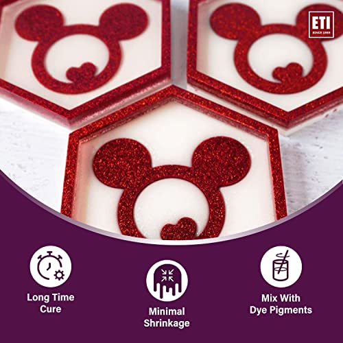 Environmental Technology EasyCast Crystal Clear Casting Epoxy Mix (2-Part Kit) For Coating of Small Arts & Crafts, Wood, Jewelry Making | Low Odor & ETI