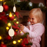 Tatuo Unfinished Wood Ornaments Wood Ornament Slices Round Wood Pieces Embellishments for Christmas Decoration Hanging and DIY Craft (50) Tatuo