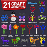 Learn & Climb Kids Arts and Crafts Activities - Create 21 Craft Figures, Hours of Crafting. Art Supplies & Instructions for Boys & Girls Ages Learn & Climb