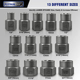PLATINUMEDGE Bolt Extractor Tool Set, 13 Pieces Impact Bolt & Nut Remover Set, Stripped Lug Nut Remover, Extraction Socket Set for Easy Out Rusted PLATINUMEDGE
