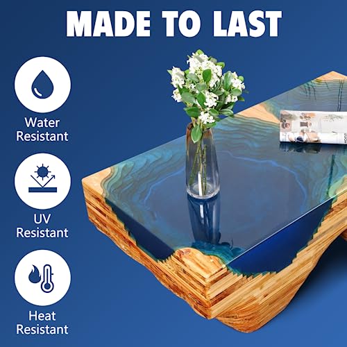 Deep Pour Epoxy Resin 0.75 Gallon, 2 to 4 Inch Depth Clear Epoxy Resin Kit with Mixer, Bubble Free, Low Odor 2:1 Casting Resin for Table Top, Shabebe