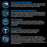 Superclear Table Top Epoxy Resin, 2 Quart Epoxy Kit - Certified Food Grade 1:1 Protective Epoxy Resin for River Tables, Live Edge Tables, Bar Tops, FGCI