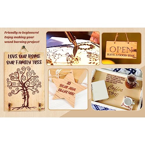 Wood Burning Tips Letters Uppercase Alphabet Branding and Personalization Set for Wood and Other Surfaces by Wooden Letters (Include 26 Letters +2 Ryoma